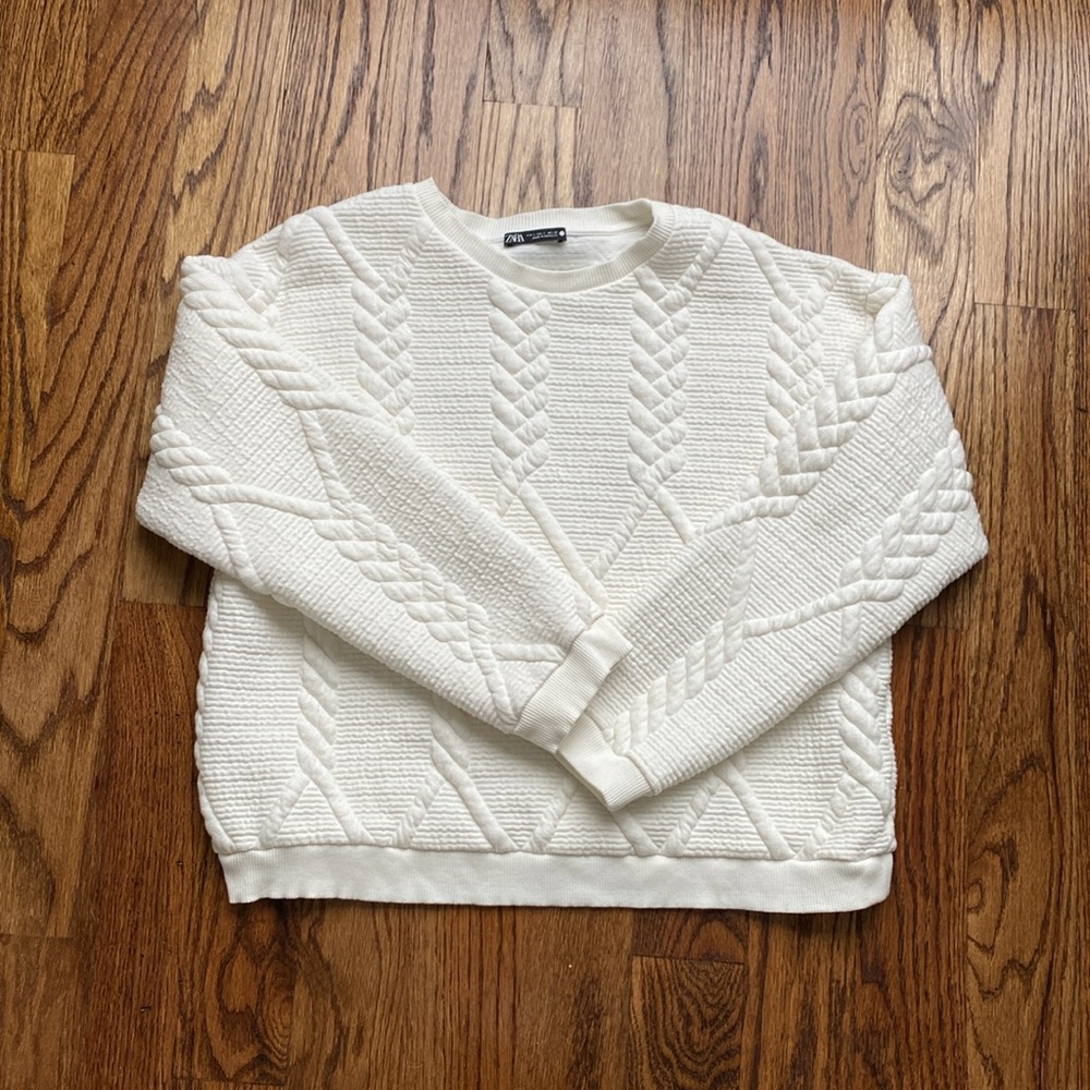 Zara Knit Design Sweatshirt